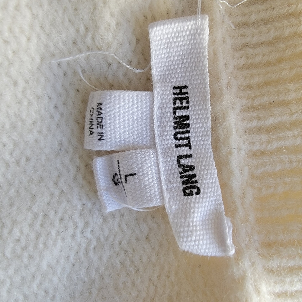 Helmut Lang Wool 100% Cream Sweater - image 3
